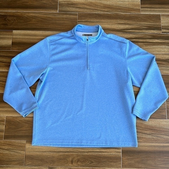 Pebble Beach Men’s Quarter Zip Pullover in Blue, XXL - Picture 2 of 12